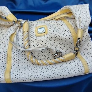 Brighton Cream and Yellow Shoulder Bag